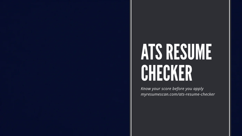 ATS resume checker free tool by MyResumeScan